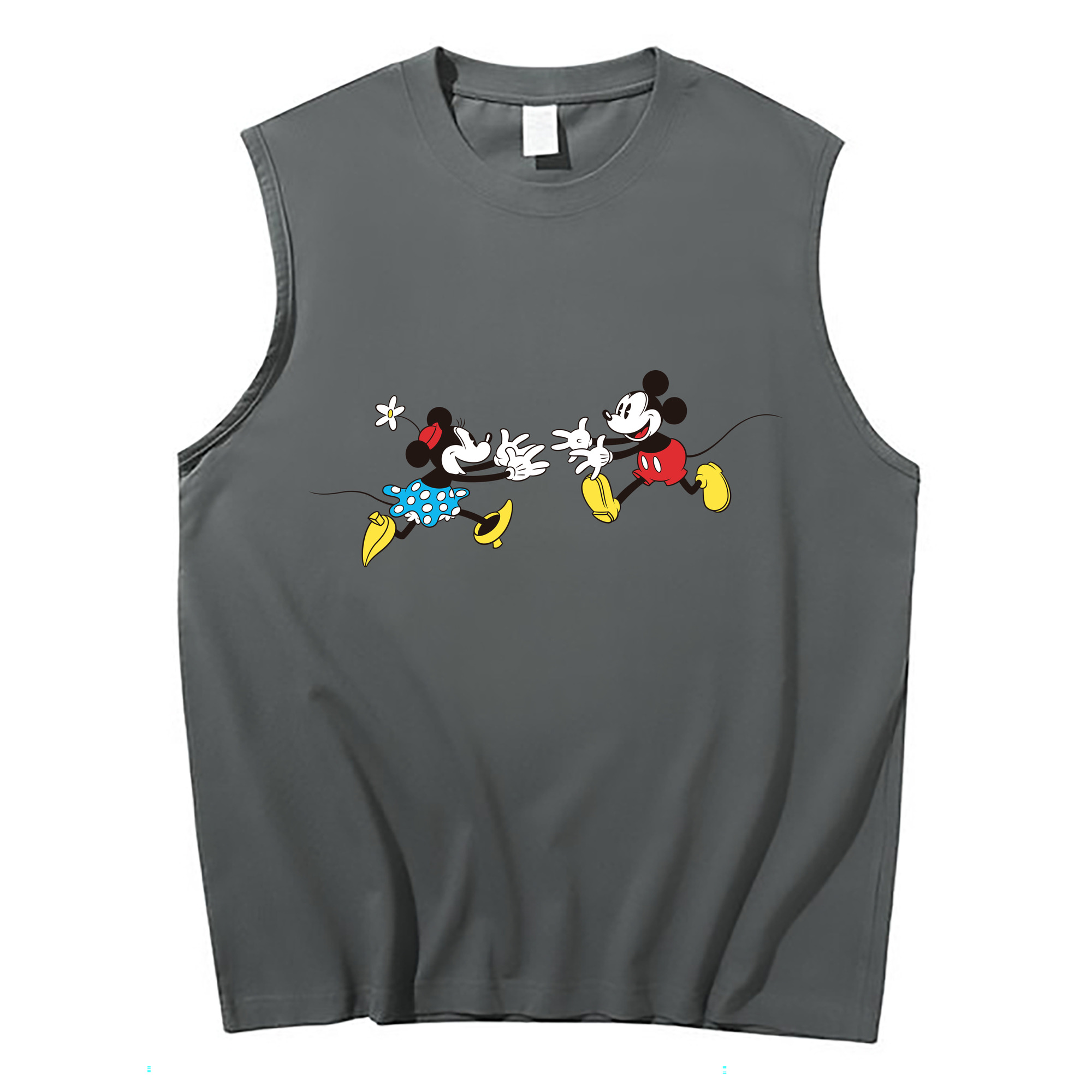 ミッキーマウス Mickey Mouse コットン100％タンクトップ（フロントプリント）